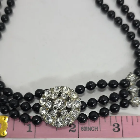 Vintage America Black and Silver Necklace - Picture 4 of 7